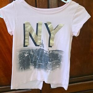 Girls NY Short Sleeve Top Size 7/8 Medium